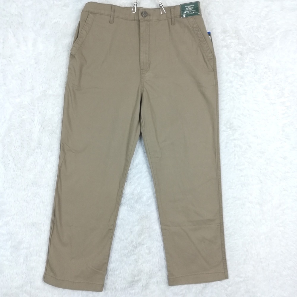 G. H. Bass & Co Womens Pants Chino Ankle Brown High Rise Stretch 10 New